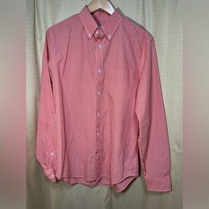 Jcp orange white long sleeve shirt Med